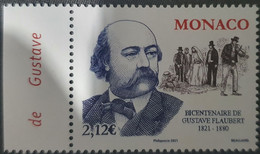 Monaco / 2021 /  Gustave Flaubert - Unused Stamps