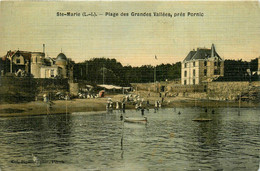 Ste Marie Sur Mer * Pornic * La Plage Des Grandes Vallées * Villas * Cpa Toilée Colorisée - Pornic