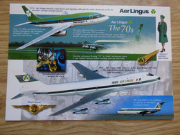 AER LINGUS  FLEET 1970       /   AIRLINE ISSUE / CARTE COMPAGNIE - 1946-....: Ere Moderne