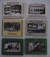 LOT De 6 Pochettes De Mini Carte - FRANCE : Amboise, Le Brévent, Chenonceaux, Langeais, Orcival Et Villandry - Photos