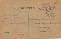 CARTE MILITAIRES ETRANGERS INTERNES CAMP ZEIST GRAVENHAGE CENSURE A106 1918 WWI - Armada Belga