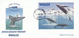 British Antarctic Territory (BAT) 1996 Whales M/s FDC Ca Port Lockroy (PL154) - FDC
