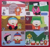 WESTEL 6 Cards INTELCOM SAN MARINO SOUTH PARK COMEDY CENTRAL MINT (BI1219 - To Identify