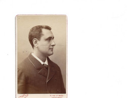 ÉMILE TASKIN  CHANTEUR OPÉRA COMIQUE VERS 1880 PAR NADAR PHOTOGRAPHIE SUR CARTON CDV PAPIER ALBUMINÉ - Personalità