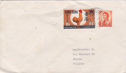 Hong Kong - Lunar New Year Of The ROOSTER - 1969 - Sent To Belgium - Covers & Documents