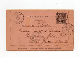 !!! DAHOMEY, ENTIER POSTAL DES CG CACHET D'AGOUE DE 1898 POUR ST BRIEUC, CACHET MARITIME LOANGO A MARSEILLE LM N°1 - Covers & Documents