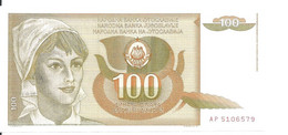 YOUGOSLAVIE 100 DINARA 1990 UNC P 105 - Yugoslavia