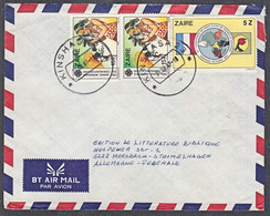 Ca5257  ZAIRE 1987,  Telecommunications & Chefs D'Etat Stamps On Kinshasa 23 Cover To Germany - Usati