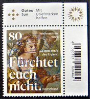 Bund/BRD November 2021 Zuschlagsmarke "Weihnachten" MiNr 3636 Ecke 2, Gestempelt - Used Stamps