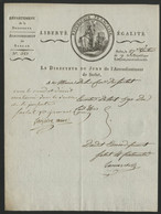 VIGNETTE DU COMMISSAIRE DU GOUVERNEMENT AU TRIBUNAL DE SARLAT EN DORDOGNE En 1801 Sous Le Consulat  (voir Description) - Documenti Storici