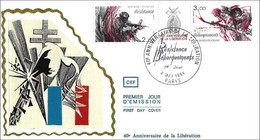 France 1984 - FDC Mi 2444/45 - YT 2313A ( 40th Anniversary Of The Liberation ) - 1980-1989