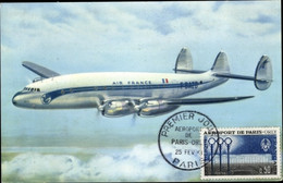 CPA Air France, Lockheed Constellation, Passagierflugzeug, Aeroport De Paris Orly - Zonder Classificatie