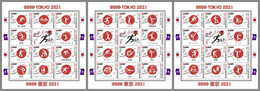 CHAD 2021 MNH Tokyo Summer Games 2021 Olympische Sommerspiele 3M/S - OFFICIAL ISSUE - DHQ2214 - Eté 2020 : Tokyo