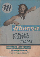 Mimosa Papiere Platten Films (Munchen) - Photo Paper Envelope / Umschlag Aus Fotopapier AGFA / Advertising Publicité - Matériel & Accessoires