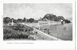 Greece 1904 Corfu Elisabeth Boulevard Ship Mail Picture Postcard - Briefe U. Dokumente