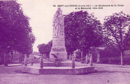 Nort-sur-Erdre Le Boulevard De La Poste Le Mémorial 1914-1918 - Nort Sur Erdre