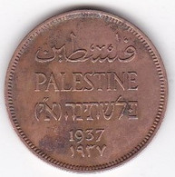 Palestine 1 Mil 1937 , En Bronze , KM# 1 - Israel