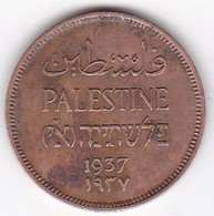 Palestine 1 Mil 1937 , En Bronze , KM# 1 - Israele