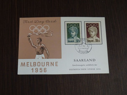 SAAR 1956 Melbourne Olympic Games Postcard VF - Entiers Postaux