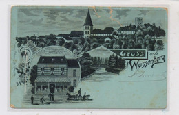 5143 WASSENBERG, Lithographie 1901, Konditorei & Cafe Max Graab, Marienbruch, Ortsansicht, Oberflächenmängel - Heinsberg