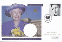 GREAT BRITAIN 2002 FDC - Queens Golden Jubilee - 2001-2010 Em. Décimales