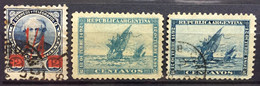 ARGENTINE / 1890-92 / N° Y&T : 91-92*-93 - Oblitérés