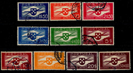 ! ! Portugal - 1936 Air Mail (Complete Set) - Af. CA 01 To 10 - Used - Usati