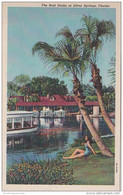 Florida Silver Springs The Boat Docks Curteich - Silver Springs