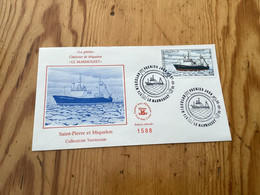 Enveloppe 1er Jour Saint-pierre Et Miquelon Le Marmouset 1988 - Usados