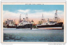 Florida Tampa Cargo Ship At Ship Yard - Tampa