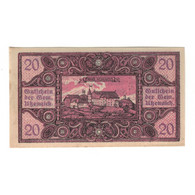 Billet, Autriche, Utzenaich O.Ö. Gemeinde, 20 Heller, Texte, 1920, 1920-12-31 - Austria