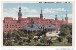 Florida Tampa West Entrance To Tampa Bay Hotel Curteich - Tampa