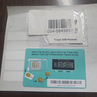 Israel-Gsm Card-partner USIM-SIMCARD(131)(89972010919060827691)(054-5845657)-(lokking Out Side-CHIP)+1prepiad Free - Lots - Collections