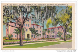 Florida Winter Park Pugsley And Mayflower Halls Girls' Dormitories Rollins College 1945 Curteich - Orlando