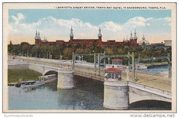 Florida Tampa Lafayette Street Bridge Tampa Bay Hotel In Background Curteich - Tampa