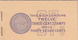 Booklet BK104, 3-cent Statue Of Liberty 1954 Issue MNH Booklet Cover And Two Block Of Stamps Inside - 2. 1941-80