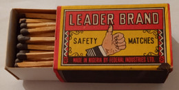 LEADER BRAND,NIGERIA,OLD MATCHBOXE - Boites D'allumettes