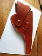 Etui De Révolver US Cuir (Holster), Coutures Main, Robuste, Dimensions 33,5cm X 13,5cm ,Poids 342 Grammes (superbe état) - Equipment