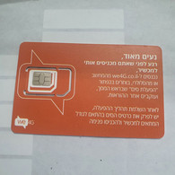 Israel-Gsm Card-we TALK-We 4G(140)(89972096000006-035306)(not Number Phone)-(lokking Out Side-CHIP)+1prepiad Free - Lots - Collections