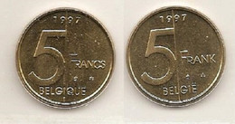 5 Frank 1997 Frans+vlaams * Uit Muntenset * FDC - 5 Francs
