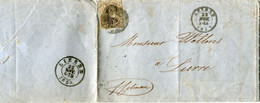 1859 Kleine Brief Van Anvers Naar Lierre - Medaillon 10c - 1849-1865 Medallones (Otros)