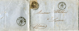 1859 Kleine Brief Van Anvers Naar Lierre - Medaillon 10c - 1849-1865 Medaillen (Sonstige)