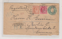 INDIA  KOTGARH Nice Registered Postal Stationery Cover To Germany - Briefe