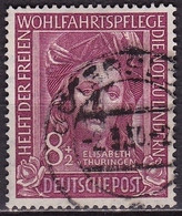 BRD 1949 Wohlfahrt Helfer Der Menschheit I 8 + 2 Pf. Violett Michel 117 - Gebruikt