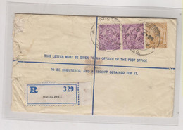 INDIA  MUSSOREE Nice Registered Postal Stationery Cover - Enveloppes