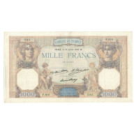 France, 1000 Francs, Cérès Et Mercure, 1930, F.912, TTB, Fayette:37.5, KM:79b - 1 000 F 1927-1940 ''Cérès Et Mercure''