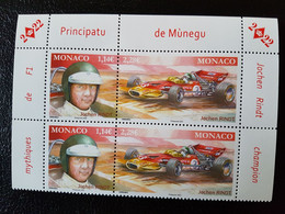 Monaco 2022 Race Cars Sport Formula German Pilot JOCHEN RINDT Voiture 2X2v Mnh BLOC UP - Ungebraucht