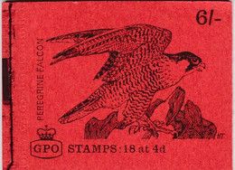 Great Britain - 1968 September 6/- Stamp Booklet - Peregrine Falco Cover S.G. QP41 - Booklets