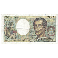 France, 200 Francs, Montesquieu, 1989, H.075, TB+, Fayette:70.09, KM:155c - 200 F 1981-1994 ''Montesquieu''