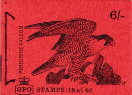 Great Britain - 1968 August 6/- Stamp Booklet - Peregrine Falcon Cover S.G. QP40 - Booklets